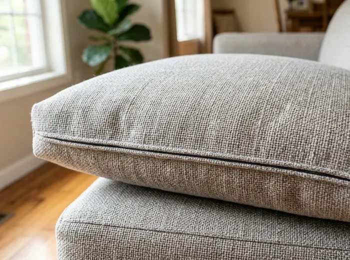 Seat cushion clean and fresh after upholstery cleaning